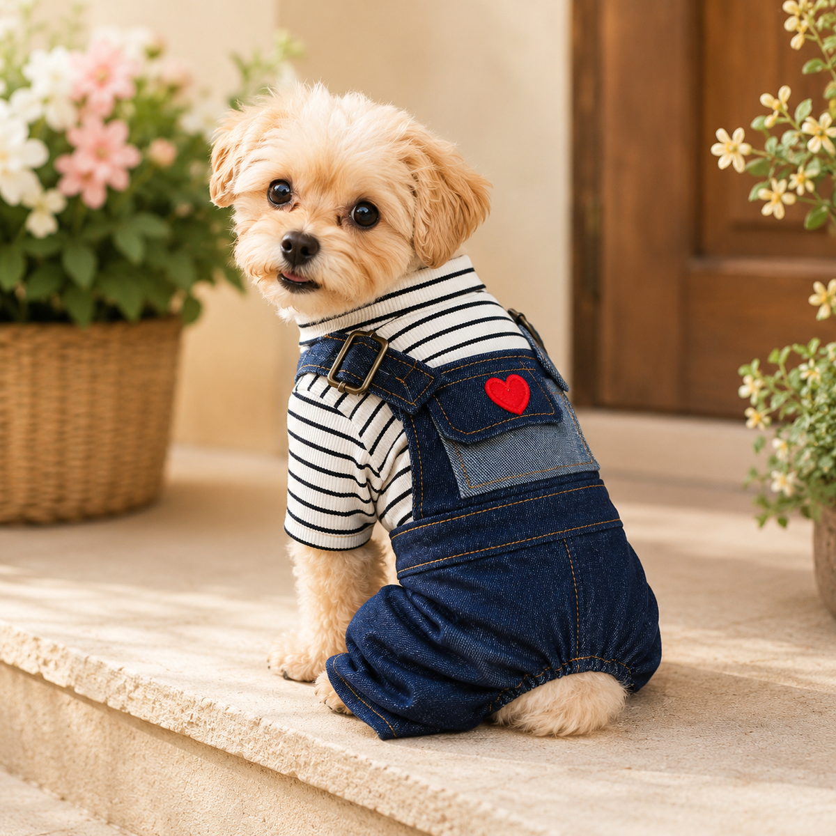 The Heart Denim Overalls