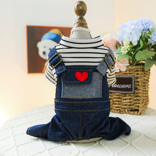 The Heart Denim Overalls